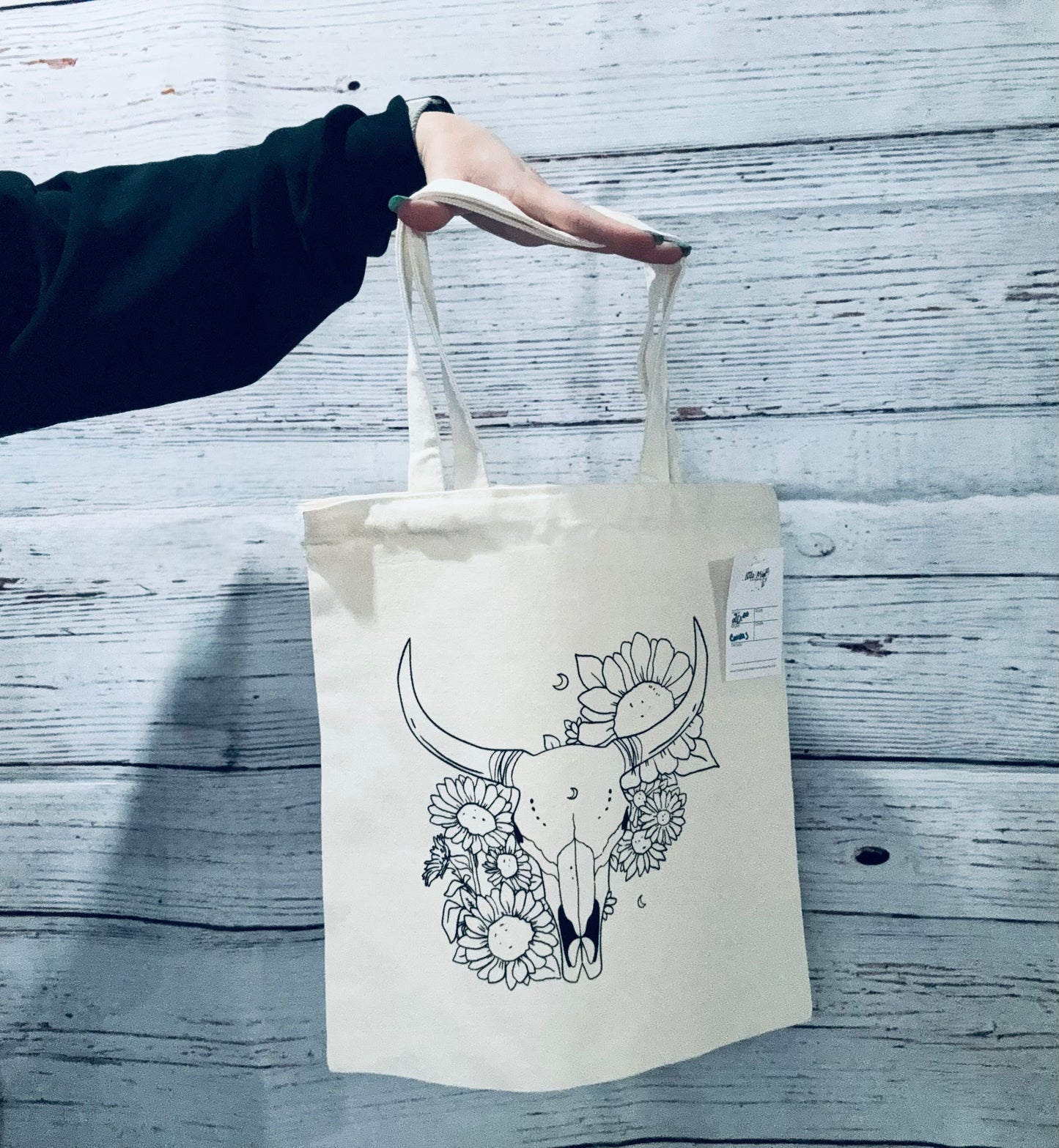 Cow Skull Canvas Bags