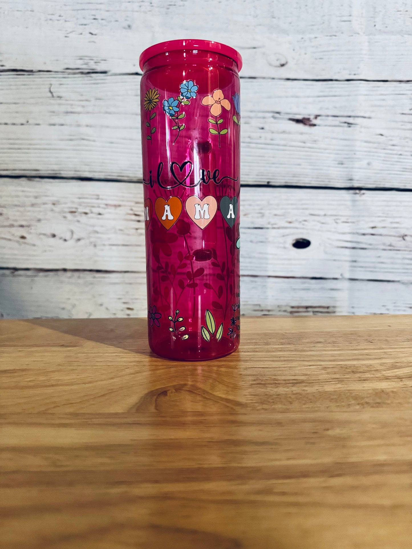 I Love Mama Skinny Tumbler