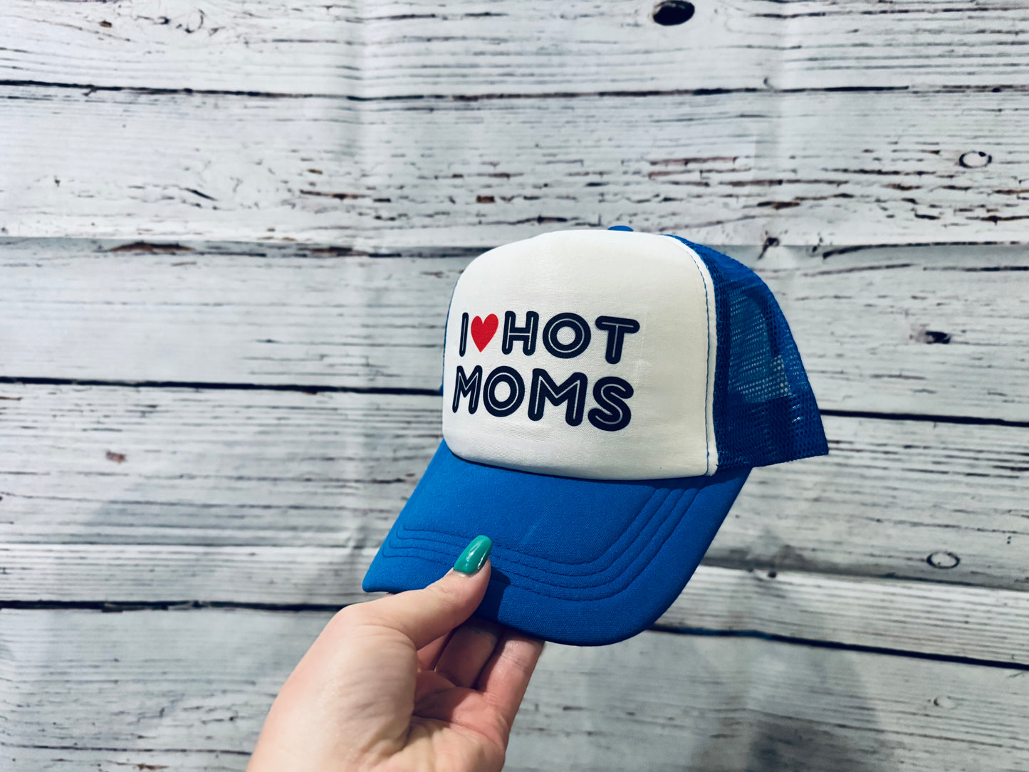 I ❤️ Hot Moms Trucker Hat
