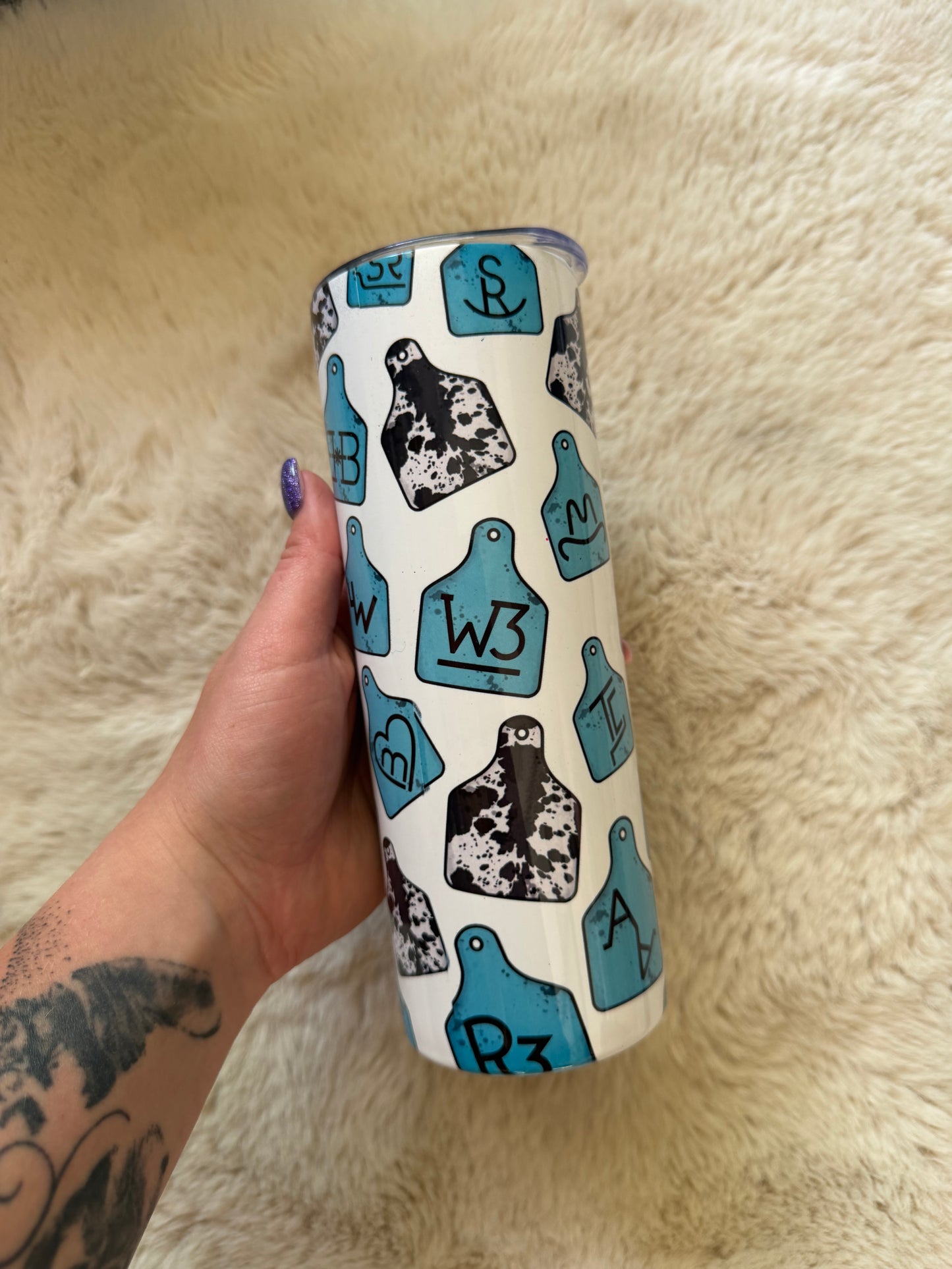 Blue Cow Tag