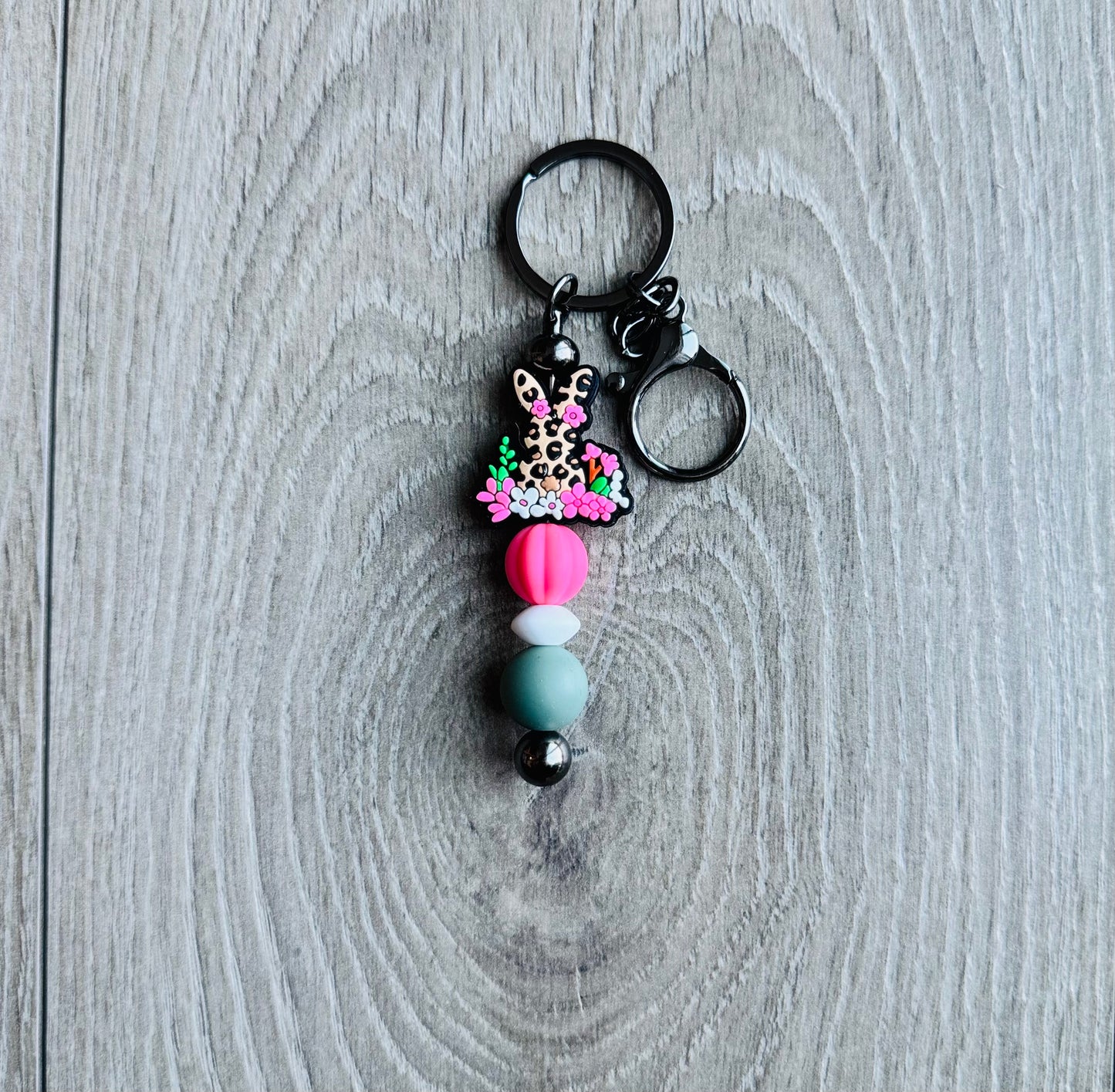 Cheetah Bunny Keychain