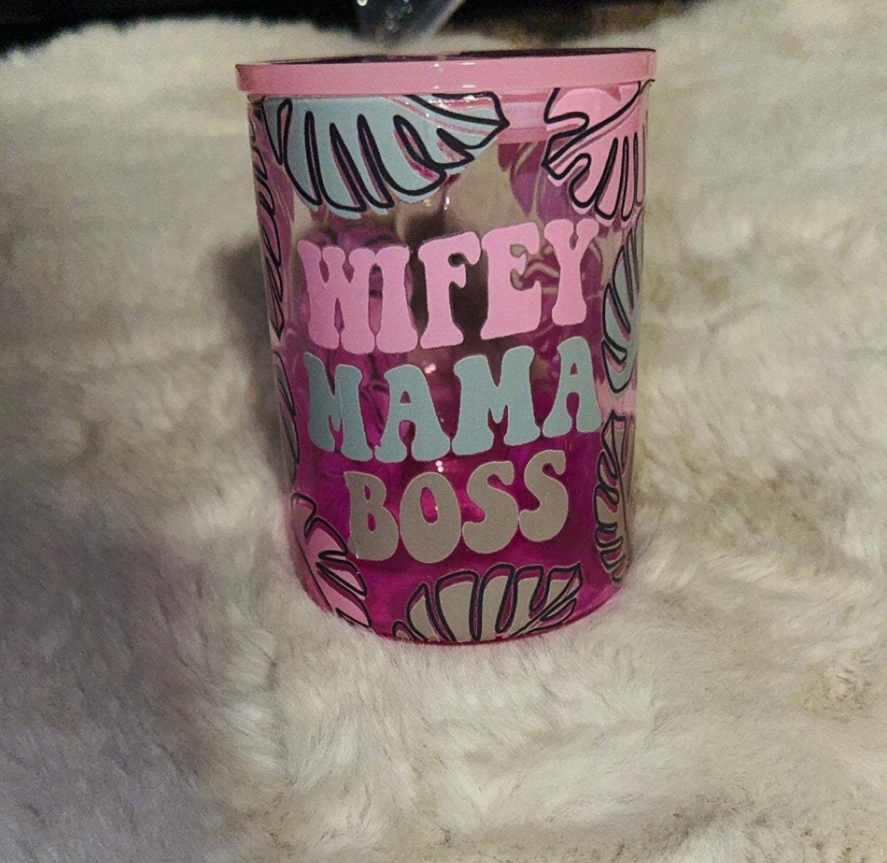 Wife Mama Boss 17oz Glass Mugs