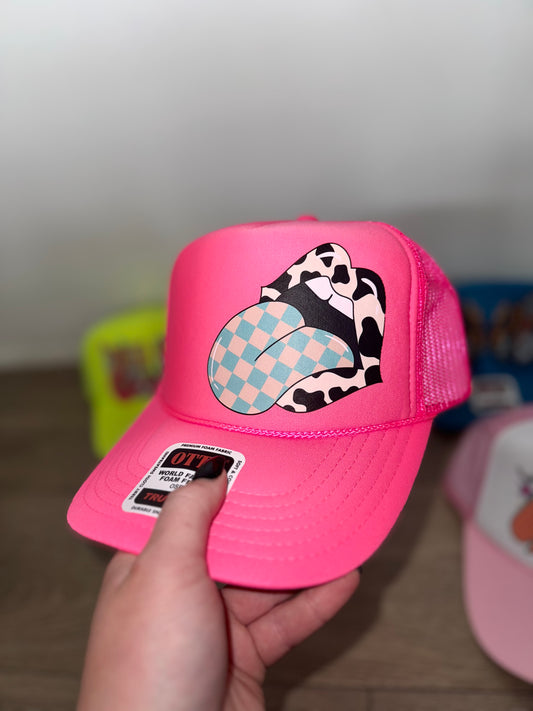 Checkered Tongue Tucker Hat